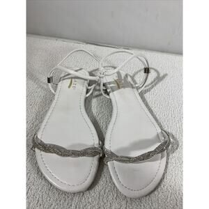 Glaze White Rhinestone Sandals NWOT Women’s 7